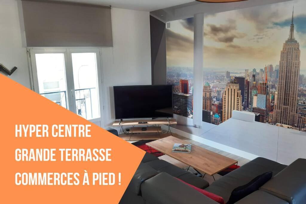 Appartement Renove Le New-York En Centre Ville - Terrasse Et Parking - Non Climatise La Roche-Chalais Экстерьер фото